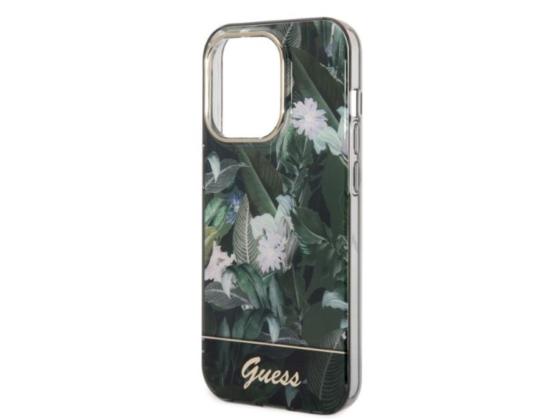 Guess Jungle Collection case for iPhone 14 Pro Max - green