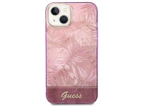 Funda rígida rosa para iPhone 14 Plus de 6,7" de Guess GUHCP14MHGJGHP, colección Jungle. Funda rígida rosa para iPhone 14 Plus de 6,7" de Guess GUHCP14MHGJGHP, colección Jungle.