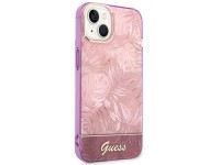 Funda rígida rosa para iPhone 14 Plus de 6,7" de Guess GUHCP14MHGJGHP, colección Jungle. Funda rígida rosa para iPhone 14 Plus de 6,7" de Guess GUHCP14MHGJGHP, colección Jungle.