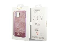 Funda rígida rosa para iPhone 14 Plus de 6,7" de Guess GUHCP14MHGJGHP, colección Jungle. Funda rígida rosa para iPhone 14 Plus de 6,7" de Guess GUHCP14MHGJGHP, colección Jungle.