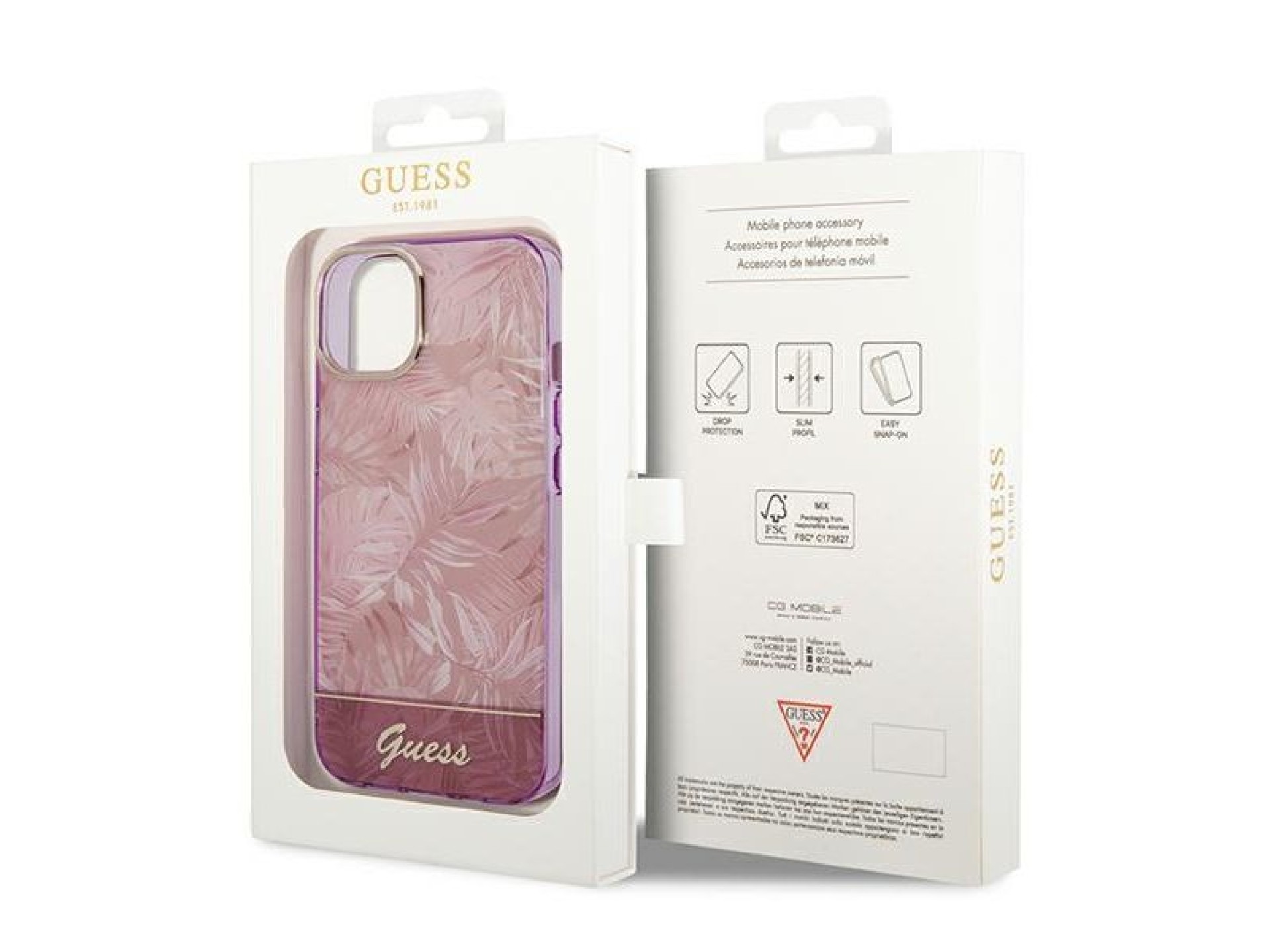 Funda rígida rosa para iPhone 14 Plus de 6,7
