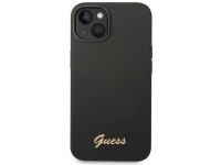 Funda Guess GUHCP14MSLSMK para iPhone 14 Plus de 6,7" negra/negra, rígida, de silicona con logo dora Funda Guess GUHCP14MSLSMK para iPhone 14 Plus de 6,7" negra/negra, rígida, de silicona con logo dora