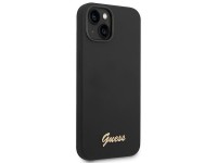 Funda Guess GUHCP14MSLSMK para iPhone 14 Plus de 6,7" negra/negra, rígida, de silicona con logo dora Funda Guess GUHCP14MSLSMK para iPhone 14 Plus de 6,7" negra/negra, rígida, de silicona con logo dora