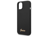 Funda Guess GUHCP14MSLSMK para iPhone 14 Plus de 6,7" negra/negra, rígida, de silicona con logo dora Funda Guess GUHCP14MSLSMK para iPhone 14 Plus de 6,7" negra/negra, rígida, de silicona con logo dora