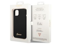 Funda Guess GUHCP14MSLSMK para iPhone 14 Plus de 6,7" negra/negra, rígida, de silicona con logo dora Funda Guess GUHCP14MSLSMK para iPhone 14 Plus de 6,7" negra/negra, rígida, de silicona con logo dora
