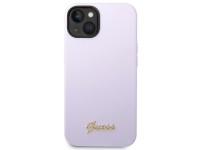 Guess GUHCP14SSLSMU iPhone 14 6.1" purple/purple hard case Silicone Vintage Gold Logo