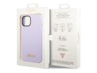 Guess GUHCP14SSLSMU iPhone 14 6.1" purple/purple hard case Silicone Vintage Gold Logo