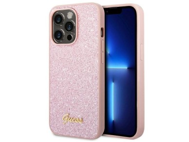 Guess GUHCP14LHGGSHP iPhone 14 Pro 6,1" różowy/pink hard case Glitter Script Guess GUHCP14LHGGSHP iPhone 14 Pro 6,1" różowy/pink hard case Glitter Script