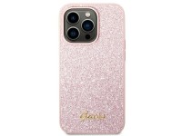 Capa rígida rosa com glitter e inscrição "Guess GUHCP14LHGGSHP iPhone 14 Pro 6,1" Capa rígida rosa com glitter e inscrição "Guess GUHCP14LHGGSHP iPhone 14 Pro 6,1"