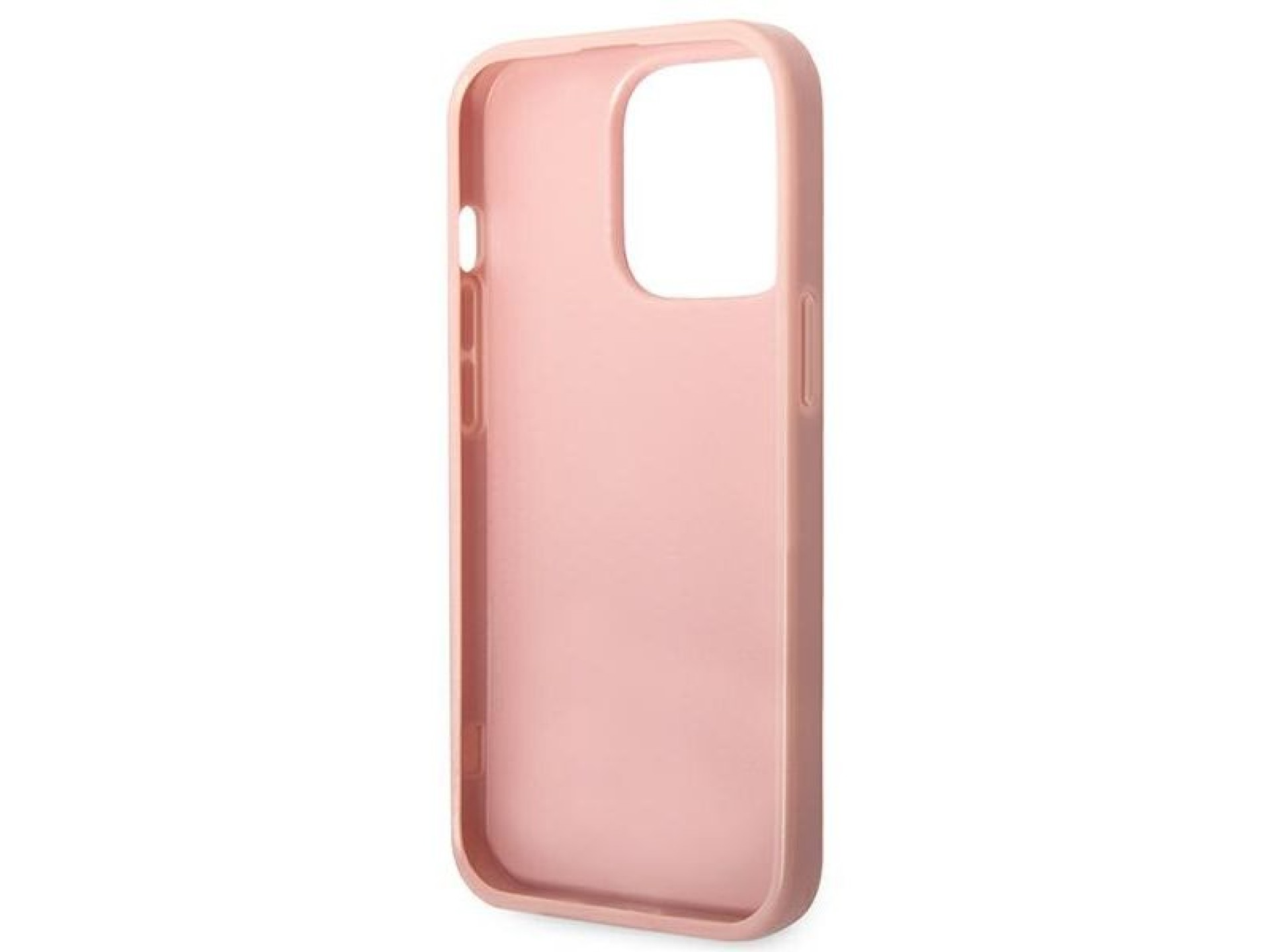 Capa rígida rosa com glitter e inscrição
