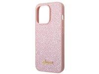 Capa Guess Glitter Script para iPhone 14 Pro Max - Rosa Capa Guess Glitter Script para iPhone 14 Pro Max - Rosa