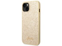 Guess Glitter Script Case for iPhone 14 Plus - Gold Guess Glitter Script Case for iPhone 14 Plus - Gold