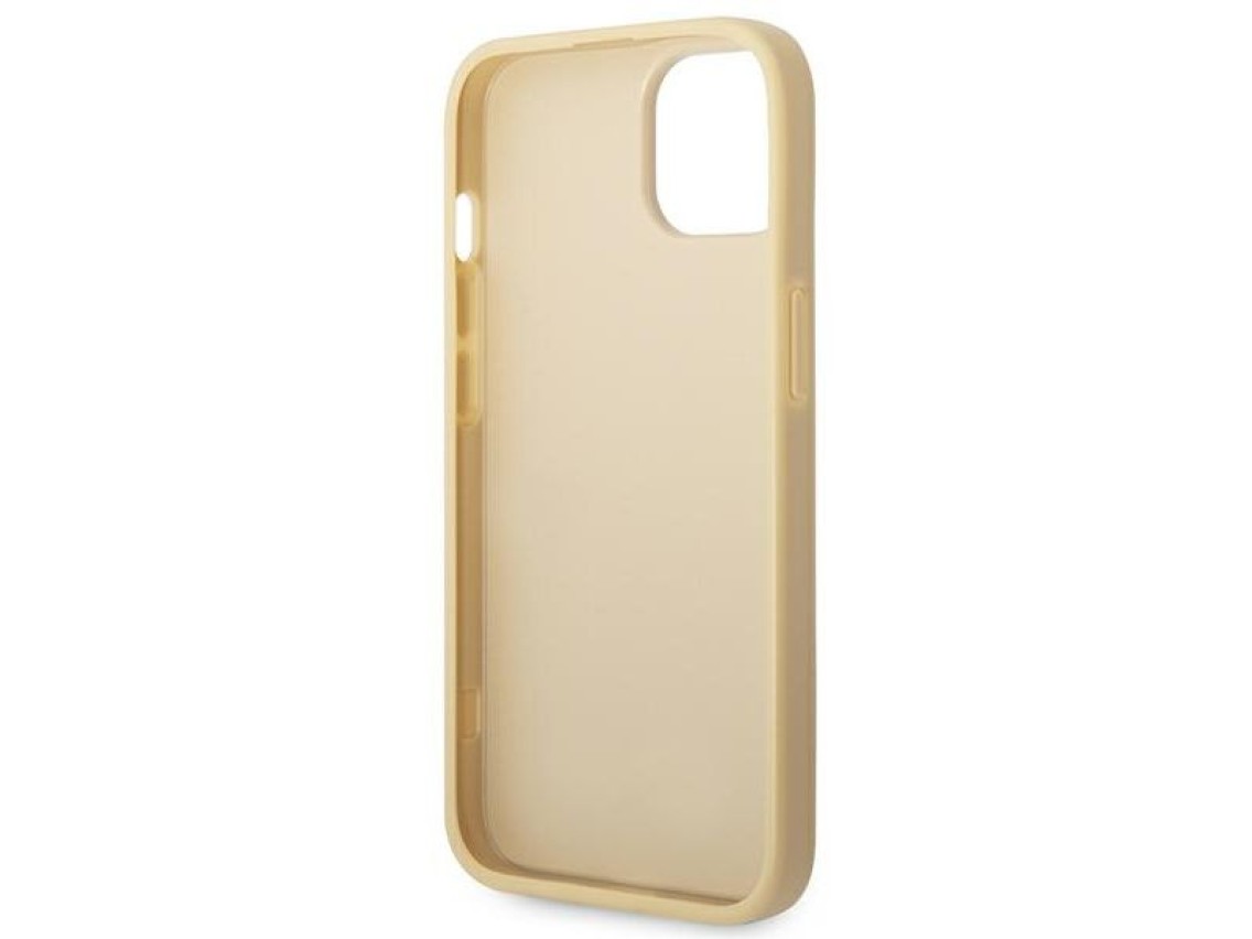 Guess Glitter Script Case for iPhone 14 Plus - Gold