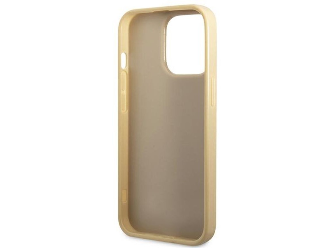Guess Glitter Script Case for iPhone 14 Pro - Gold