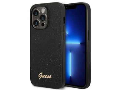 Guess Glitter Script Case for iPhone 14 Pro - Black Guess Glitter Script Case for iPhone 14 Pro - Black