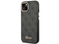 Funda rígida negra Guess GUHCP14SHG4SHK para iPhone 14 de 6,1 pulgadas, 4G, con logo dorado vintage. Funda rígida negra Guess GUHCP14SHG4SHK para iPhone 14 de 6,1 pulgadas, 4G, con logo dorado vintage.