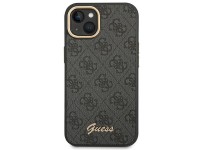 Funda rígida negra Guess GUHCP14SHG4SHK para iPhone 14 de 6,1 pulgadas, 4G, con logo dorado vintage. Funda rígida negra Guess GUHCP14SHG4SHK para iPhone 14 de 6,1 pulgadas, 4G, con logo dorado vintage.