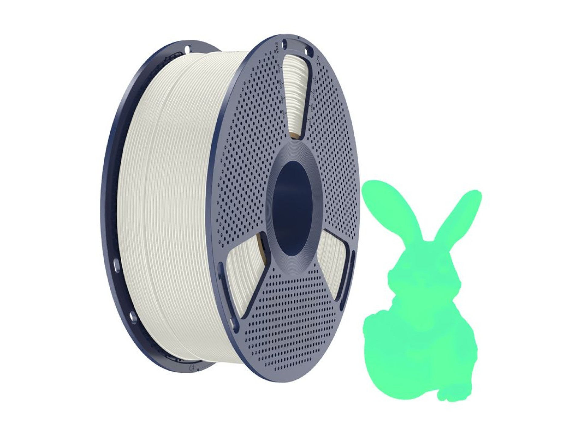 Filamento PLA fosforescente Sunlu (branco e verde)