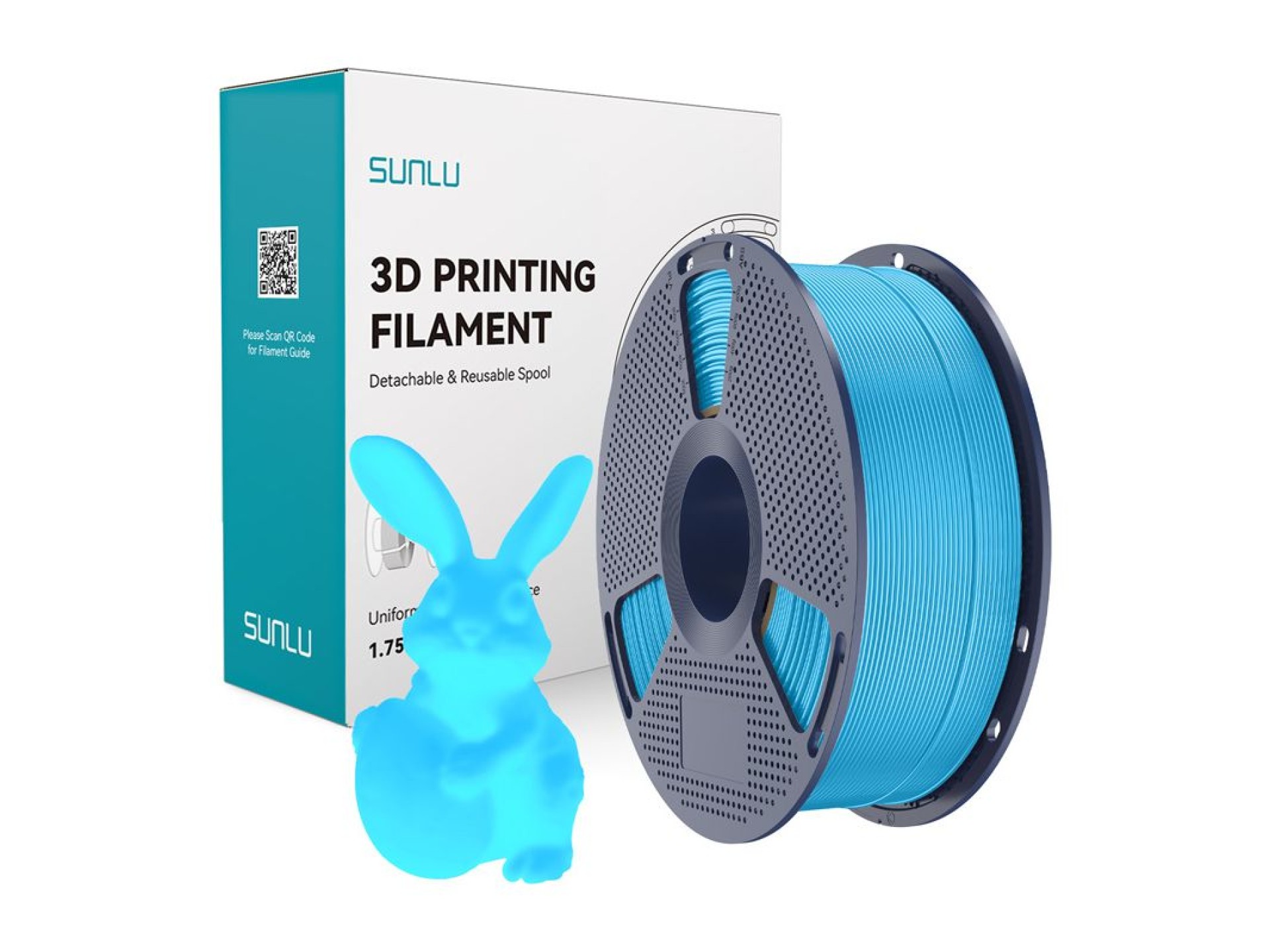 Filamento Sunlu PLA Glow In The Dark (niebieski)