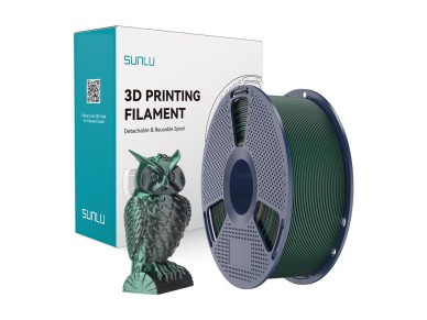 Sunlu PLA+ Silk Dual Color Filament (Black and Green) Sunlu PLA+ Silk Dual Color Filament (Black and Green)