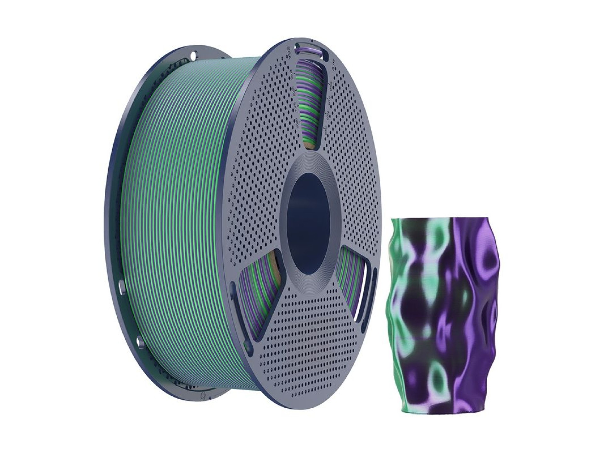 Sunlu PLA+ Silk Dual Color Filament (green and purple)