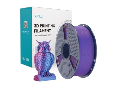 Sunlu PLA+ Silk Dual Color Filament (Red and Blue)