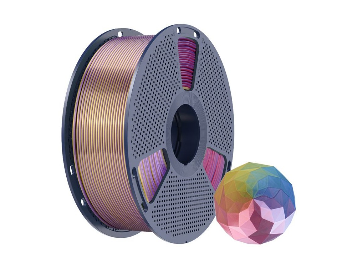 Sunlu PLA+ Silk Forth-Color Filament (blue-purple-red-gold)