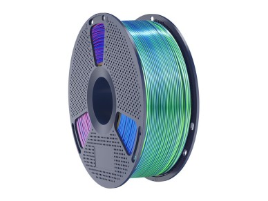 Filamento Sunlu PLA+ Silk Tricolor (azul-verde-roxo)