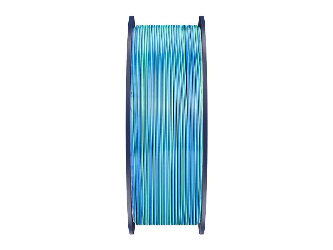 Filamento Sunlu PLA+ Silk Tricolor (azul-verde-roxo)