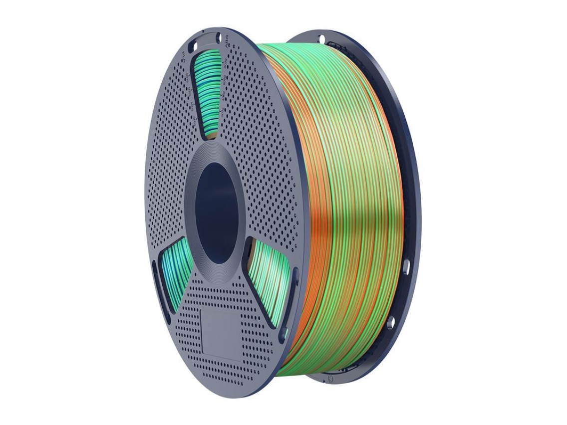 Sunlu PLA+ Silk Tri-Color Filament (orange, blue, and green)