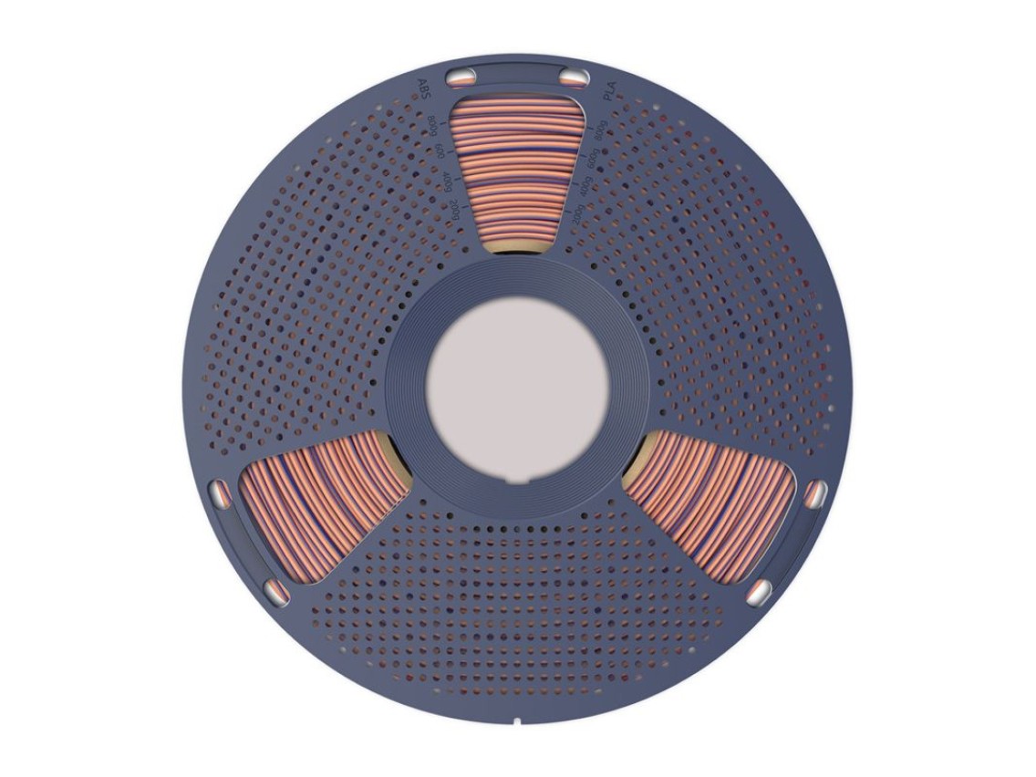 Sunlu PLA+ Silk Tri-Color Filament (orange, blue, and green)