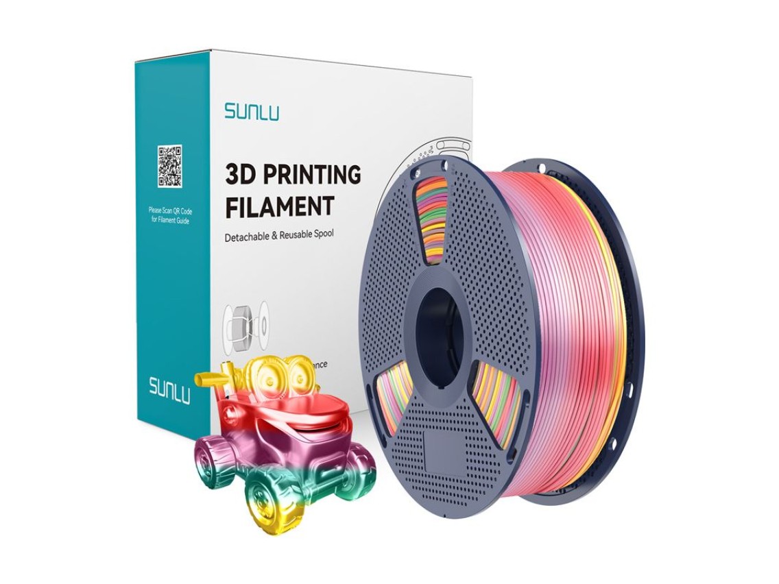 Sunlu PLA+ Silk Filament (Rainbow 01)
