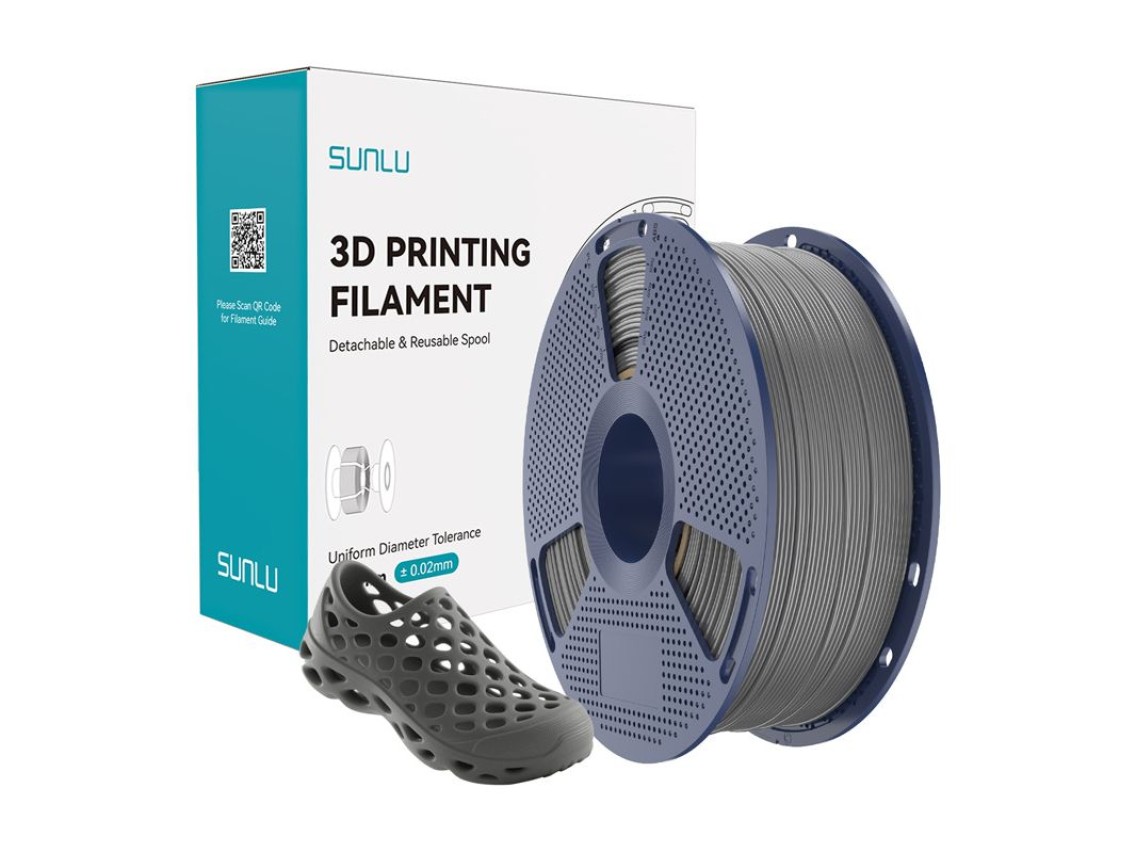 Filamento Sunlu TPU 95A (Cinza)