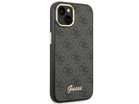 Capa rígida preta Guess GUHCP14MHG4SHK para iPhone 14 Plus de 6,7 polegadas com logo dourado vintage Capa rígida preta Guess GUHCP14MHG4SHK para iPhone 14 Plus de 6,7 polegadas com logo dourado vintage