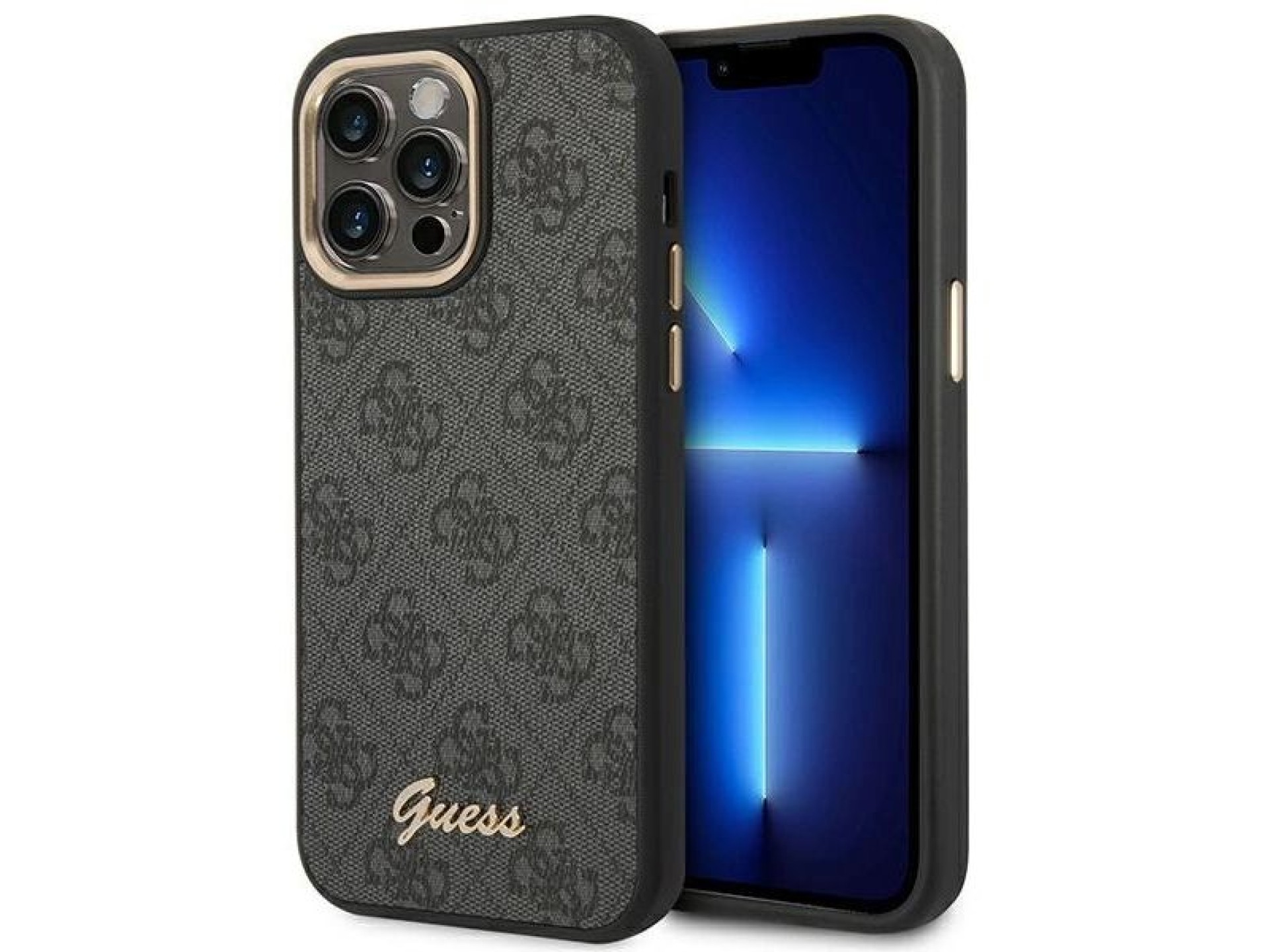 Funda rígida negra Guess GUHCP14XHG4SHK para iPhone 14 Pro Max de 6,7