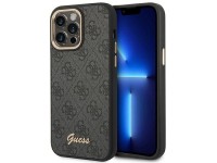 Funda rígida negra Guess GUHCP14XHG4SHK para iPhone 14 Pro Max de 6,7" con logo dorado vintage y 4G Funda rígida negra Guess GUHCP14XHG4SHK para iPhone 14 Pro Max de 6,7" con logo dorado vintage y 4G