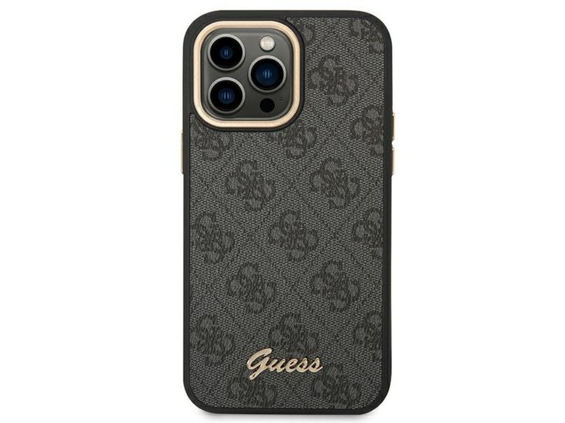 Funda rígida negra Guess GUHCP14XHG4SHK para iPhone 14 Pro Max de 6,7