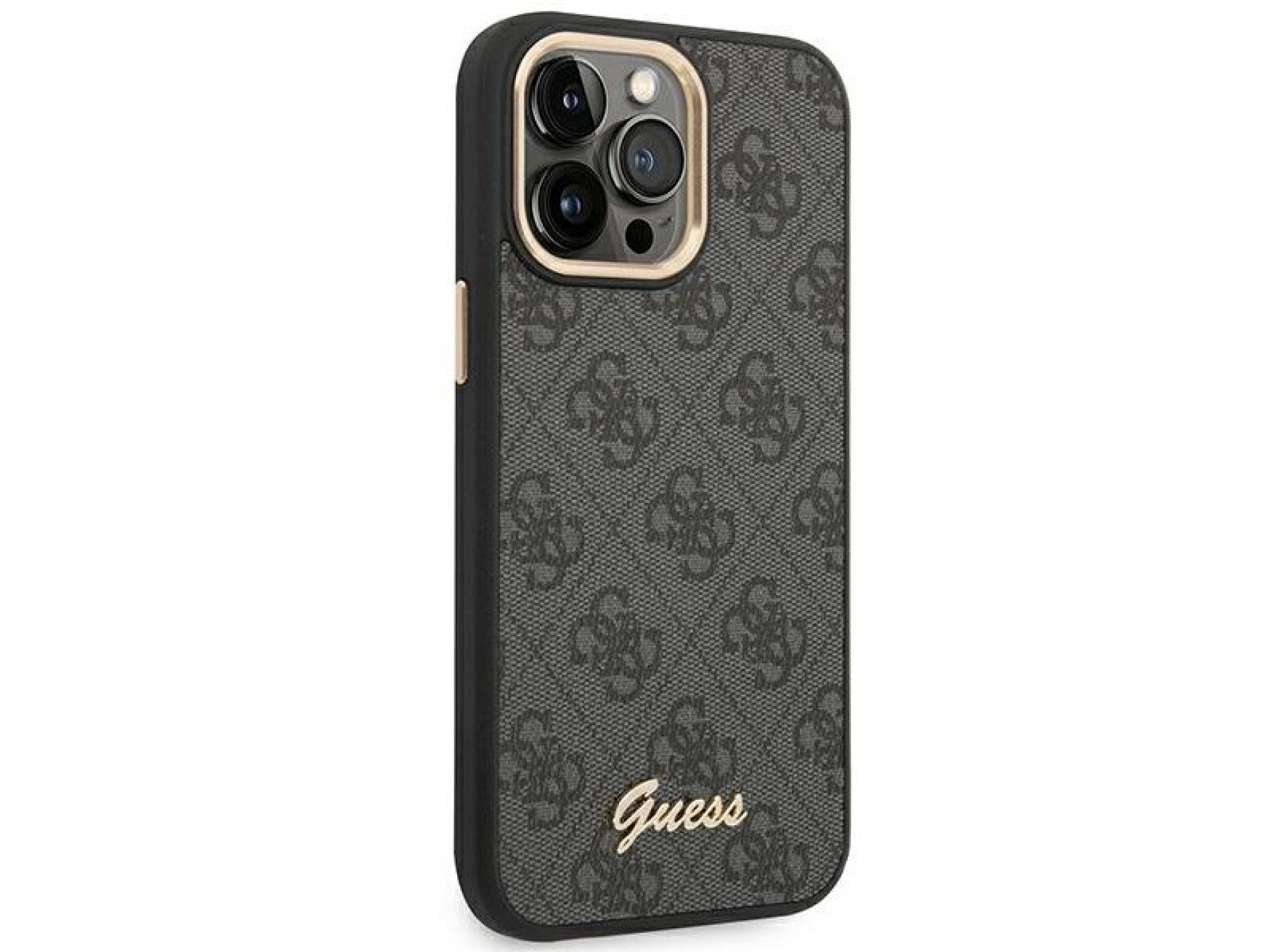 Funda rígida negra Guess GUHCP14XHG4SHK para iPhone 14 Pro Max de 6,7