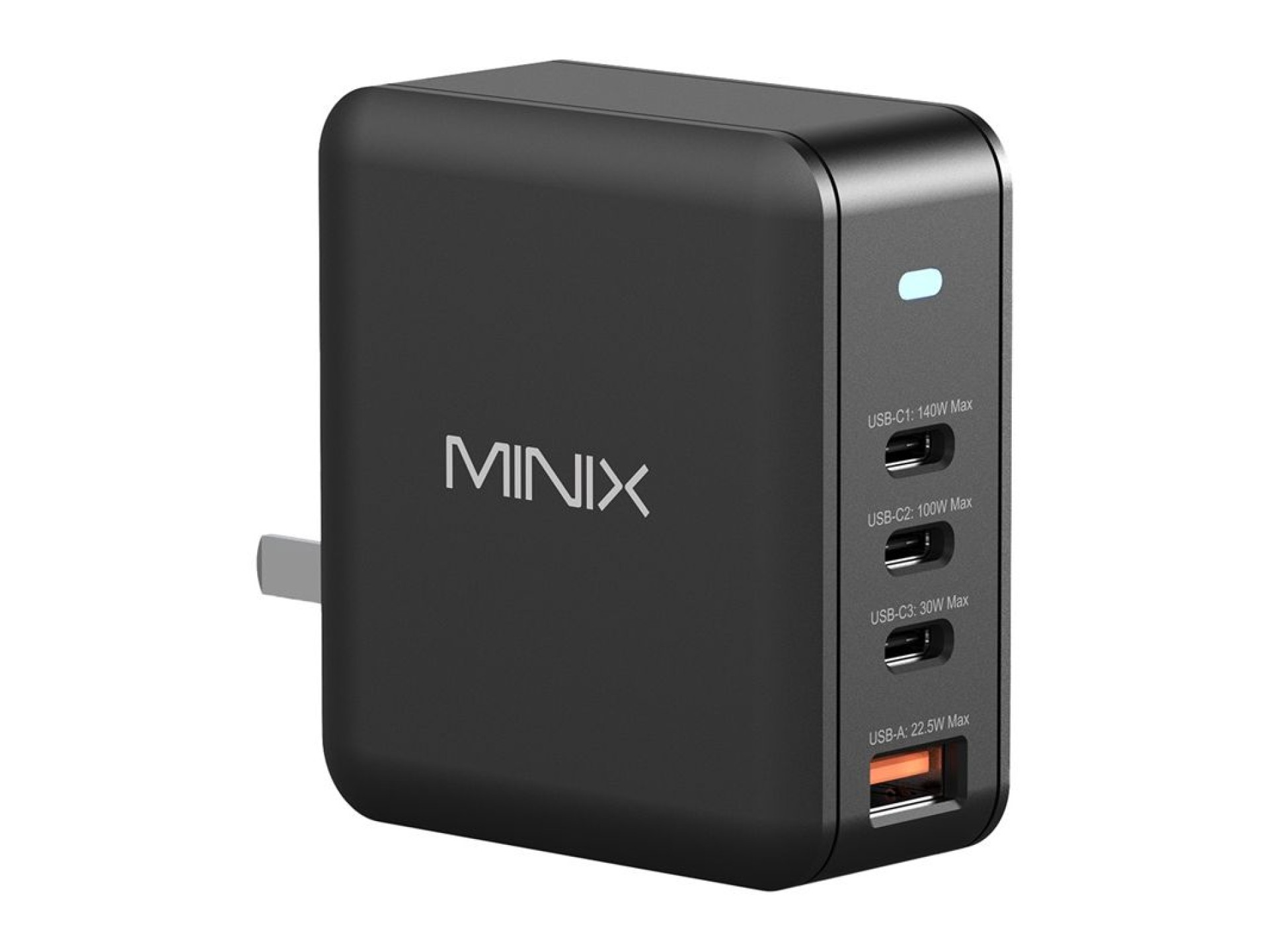 Minix P165 GaN Wall Charger with 3x USB-C and 1x USB-A Ports