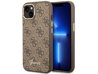 Funda rígida Guess GUHCP14MHG4SHW para iPhone 14 Plus de 6,7 pulgadas, color marrón, 4G, con logo do Funda rígida Guess GUHCP14MHG4SHW para iPhone 14 Plus de 6,7 pulgadas, color marrón, 4G, con logo do