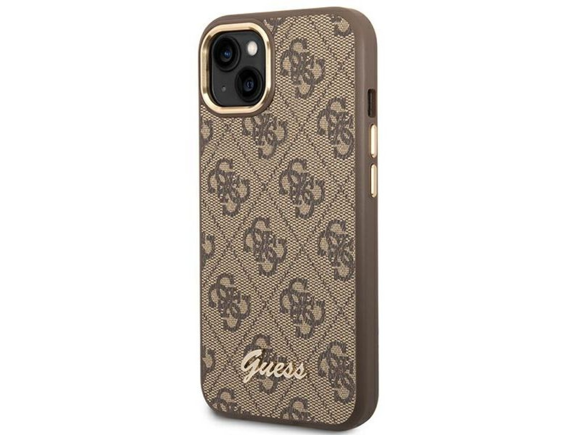 Funda rígida Guess GUHCP14MHG4SHW para iPhone 14 Plus de 6,7 pulgadas, color marrón, 4G, con logo do