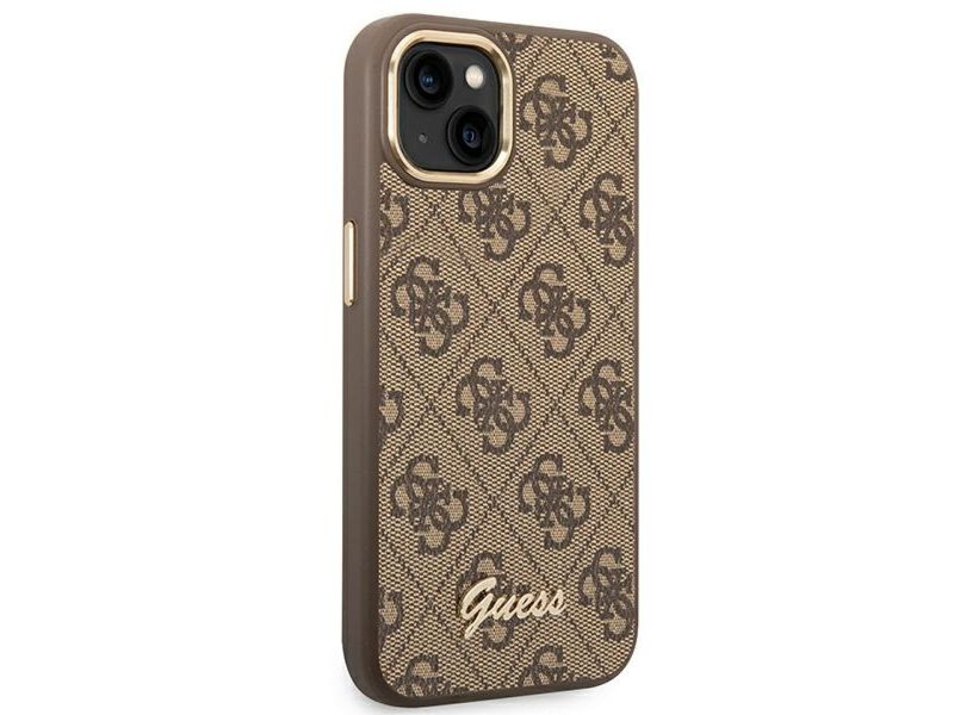 Funda rígida Guess GUHCP14MHG4SHW para iPhone 14 Plus de 6,7 pulgadas, color marrón, 4G, con logo do