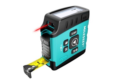 Mileseey DT20 Laser Distance Measurer with a 40-meter measuring tape