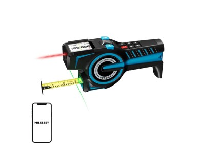 Mileseey DTX 10 Laser Distance Measurer with a 100-meter measuring tape