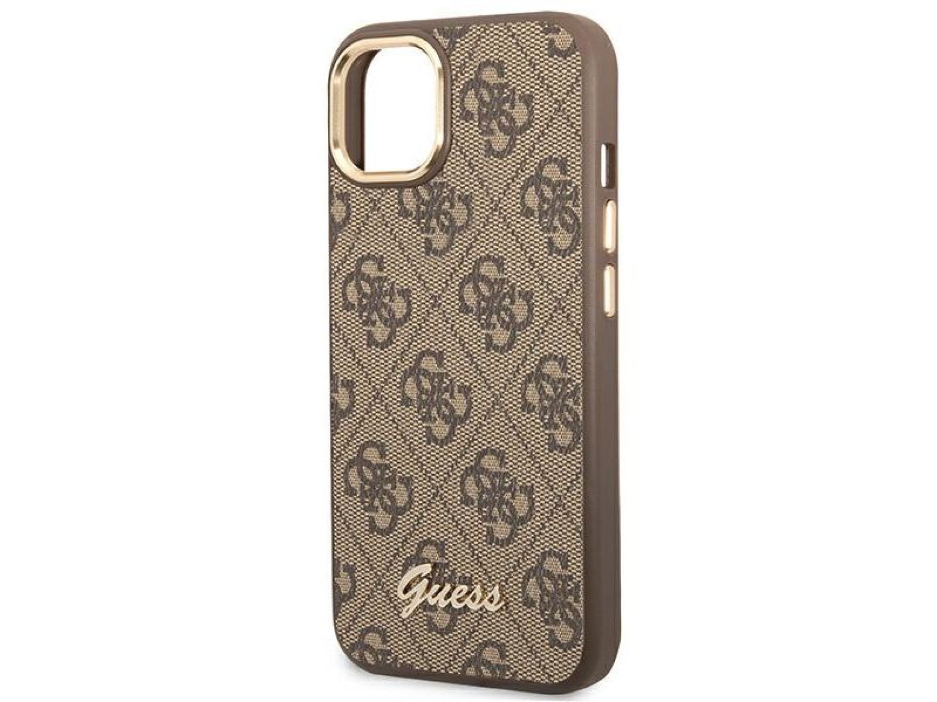Funda rígida Guess GUHCP14MHG4SHW para iPhone 14 Plus de 6,7 pulgadas, color marrón, 4G, con logo do