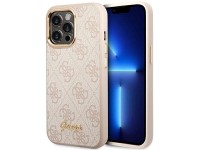 Capa Guess 4G Vintage Gold Logo para iPhone 14 Pro - rosa Capa Guess 4G Vintage Gold Logo para iPhone 14 Pro - rosa