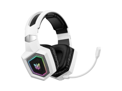 Fones de ouvido para jogos ONIKUMA GT806 (branco)