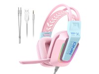 Fones de ouvido gamer ONIKUMA X13 (rosa)