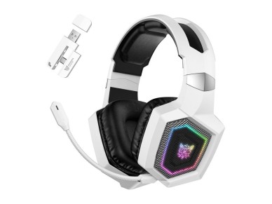 Fones de ouvido para jogos ONIKUMA GT806 (branco)