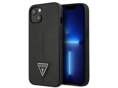 Guess GUHCP14MPSATLK iPhone 14 Plus 6,7 "black / black hardcase SaffianoTriangle Logo Guess GUHCP14MPSATLK iPhone 14 Plus 6,7 "black / black hardcase SaffianoTriangle Logo